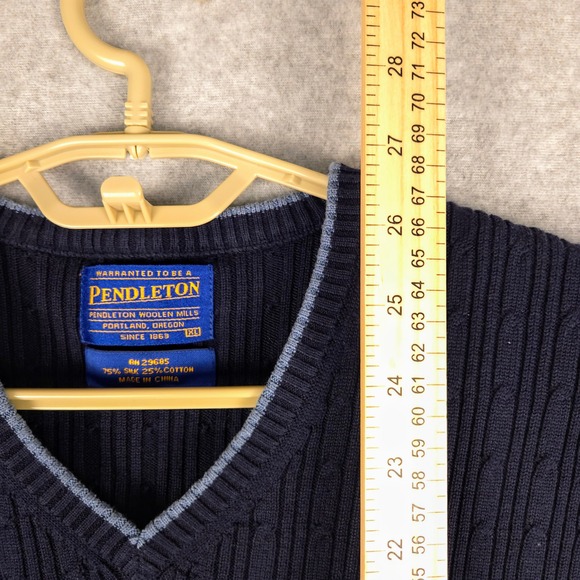 Pendleton‎ Sweater Vest Silk Blend Ribbed Knit V Neck Sleeveless Top XL - Picture 5 of 5